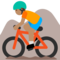 Person Mountain Biking - Medium emoji on Google